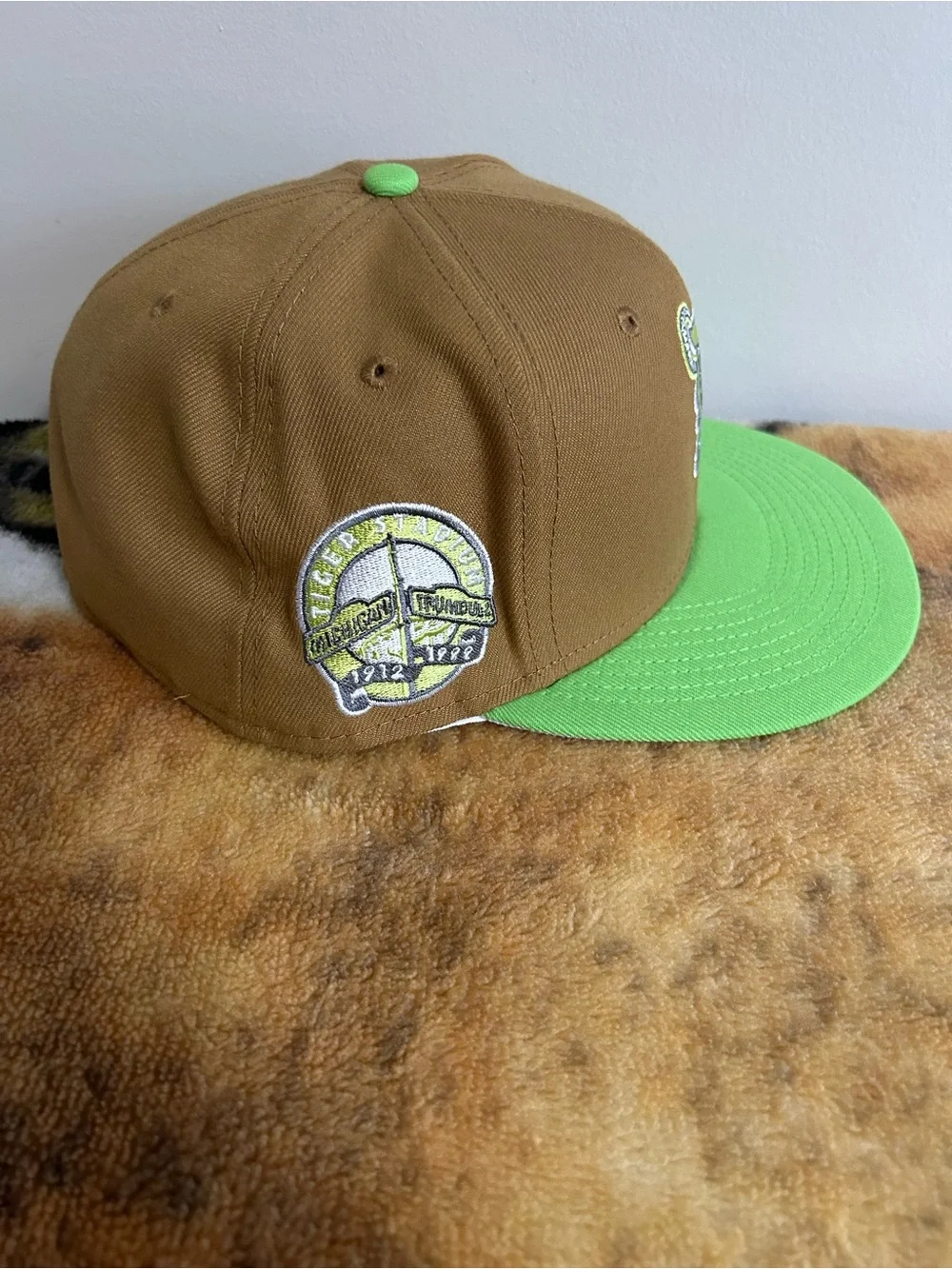 Detroit Tigers New Era Wheat/Lime Cooper 59FIFTY Fitted Hat
